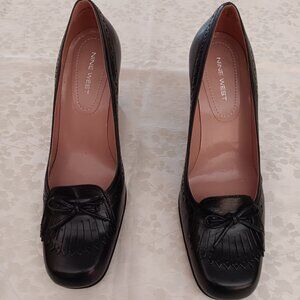 Nine West Black Leather Pumps